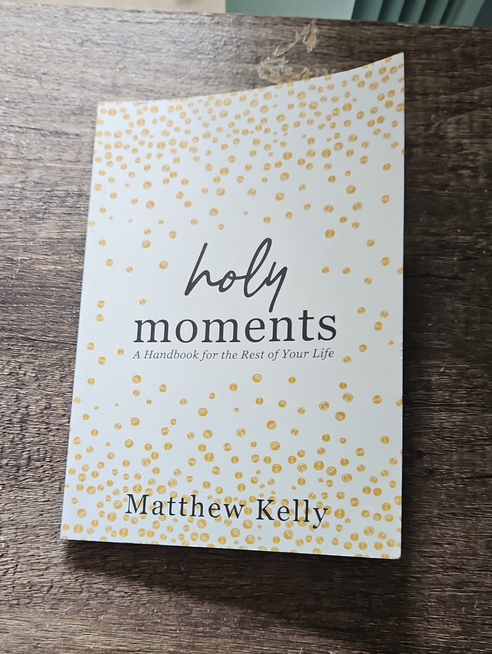 Holy Moments by Matthew Kelly - White and Gold Decorative Book
